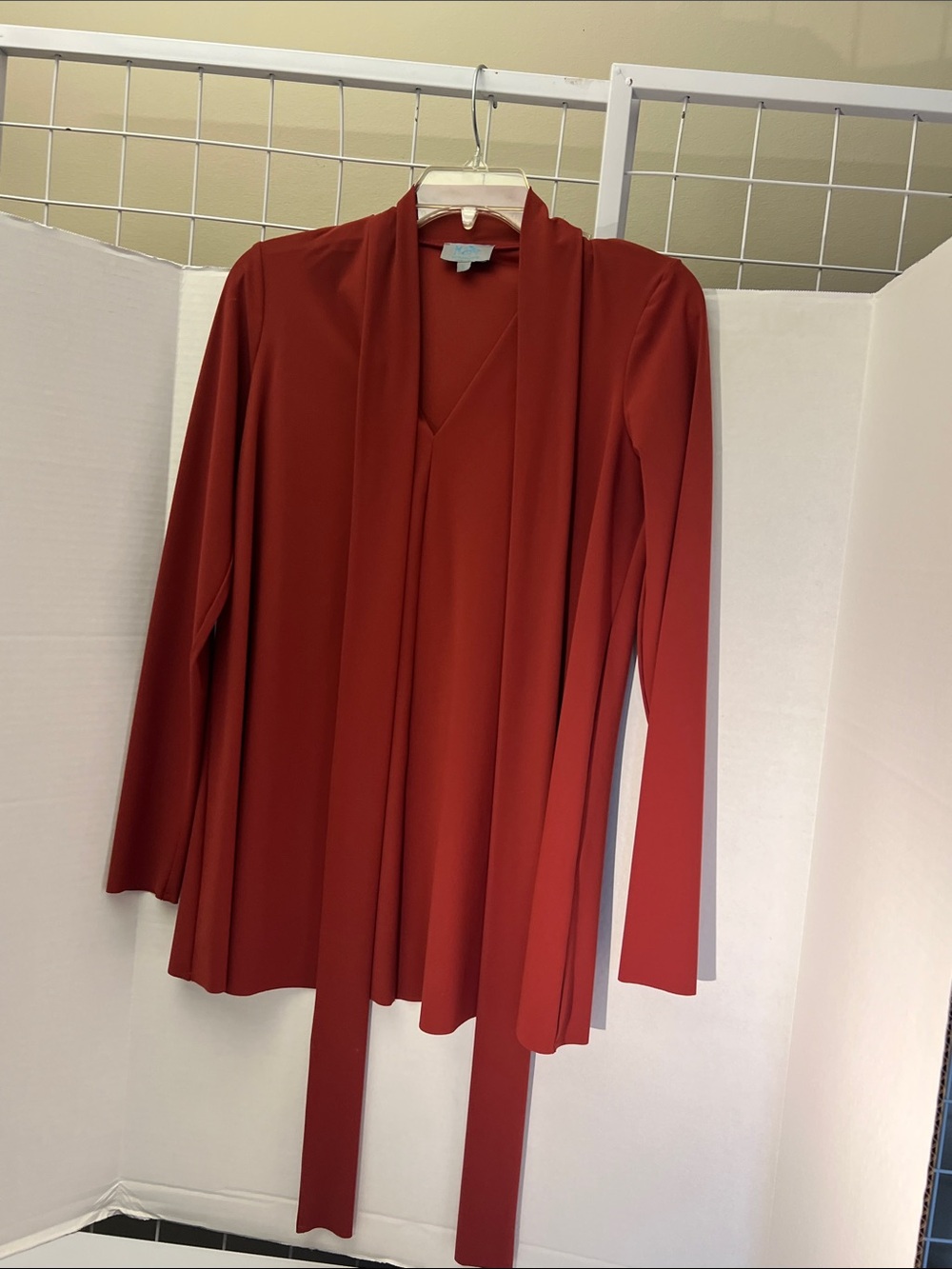 M. Scott M2857 Long Sleeve Tunic in Red Size Small Like New